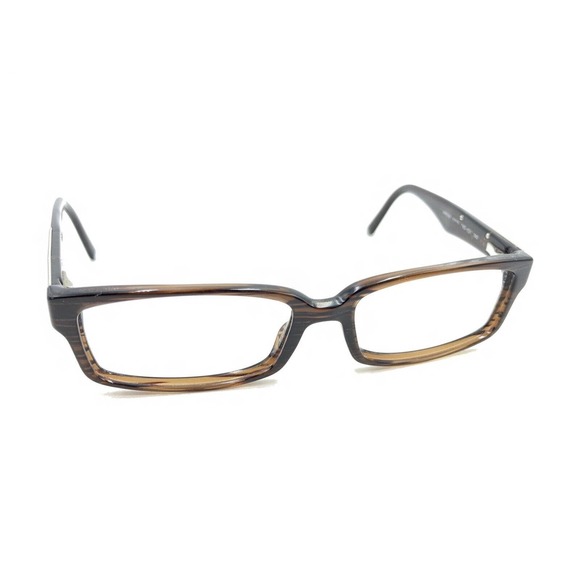 Prada VPR 01M ZXD-1O1 Striped Brown Eyeglasses Frames 52-15 140 Italy Designer - Picture 1 of 12